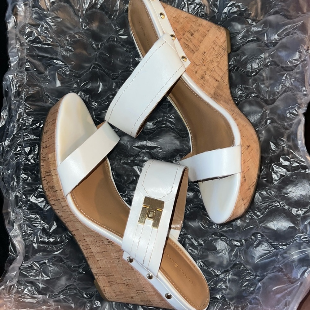 Tommy Hilfiger sandals cork platform taking offers